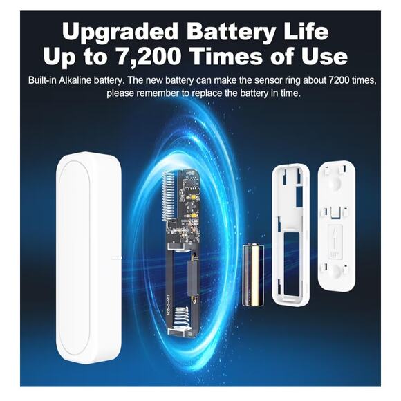 Wireless Door Chime Alarm 2R/2S 600ft Range 58 Chimes NIB Open Box - Picture 4 of 11